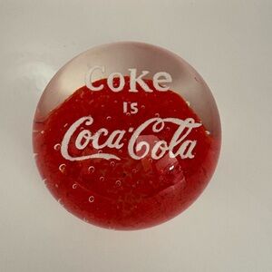 RARE Vintage Coca-Cola Red Paperweight Collectible